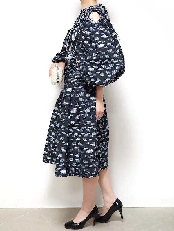 CECILIE BAHNSEN ジョジョ カットアウト パフスリーブ ドレス
