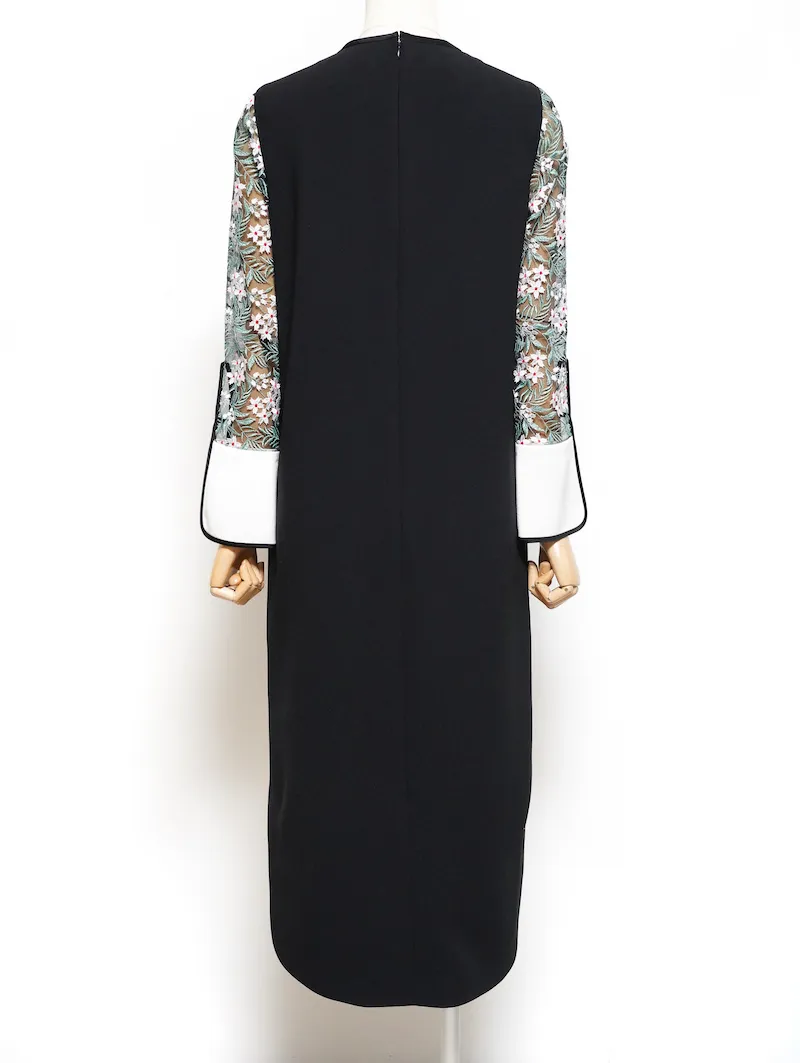 Mame Kurogouchi（マメ クロゴウチ） フローラルレーススリーブドレス