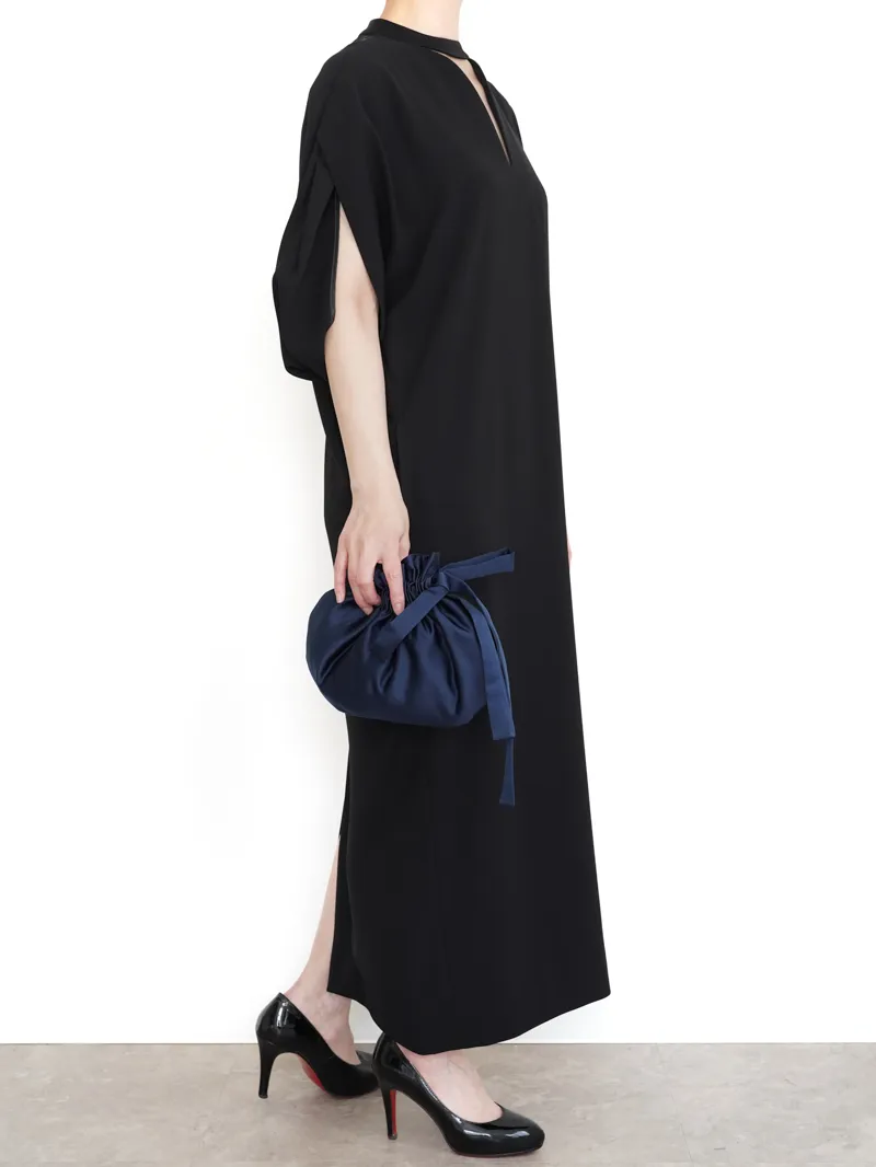 Mame Kurogouchi（マメ クロゴウチ）  エンブロイダリーレースバッグドレス（ブラック/2）全身側面