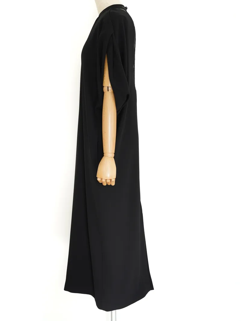 Mame Kurogouchi（マメ クロゴウチ）  エンブロイダリーレースバッグドレス（ブラック/2）トルソー側面