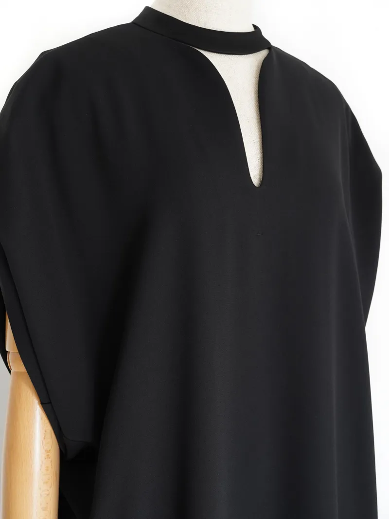 Mame Kurogouchi（マメ クロゴウチ）  エンブロイダリーレースバッグドレス（ブラック/2）トルソーバストアップ