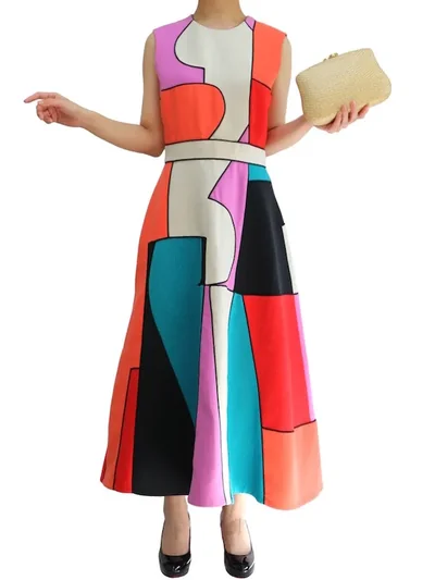 ROKSANDA（ロクサンダ）  ジオメトリックパターンドレス（マルチカラー/サイズフリー）