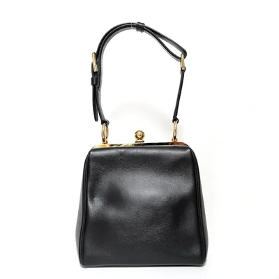Dolce &amp;amp; Gabbana（ドルチェ＆ガッバーナ）  レザーがま口ハンドバッグ