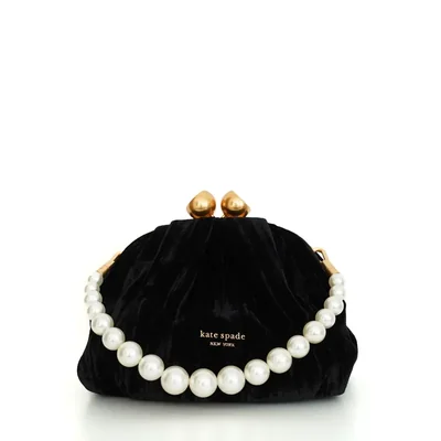 kate spade new york（ケイトスペード ニューヨーク）  ベロアがま口ハンドバッグ