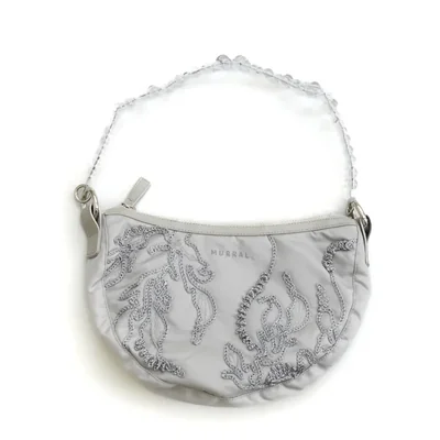 MURRAL（ミューラル）  Sea pea embroidered bag（ライトグレー）