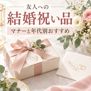 友人への結婚祝い完全ガイド｜相場・贈る時期・マナーと年代別おすすめプレゼント