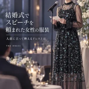 結婚式でスピーチを頼まれた女性の服装｜人前に立って映えるドレスとは