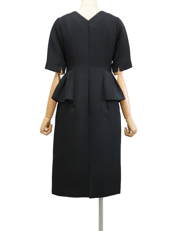 CELFORD（セルフォード） ペプラムタイトワンピース（ブラック/サイズ36）｜レンタルドレス THE DRESS