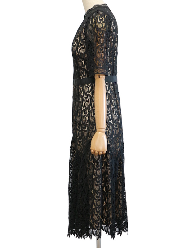 CELFORD（セルフォード） リーフレースドレス（ブラック/サイズ38）｜レンタルドレス THE DRESS