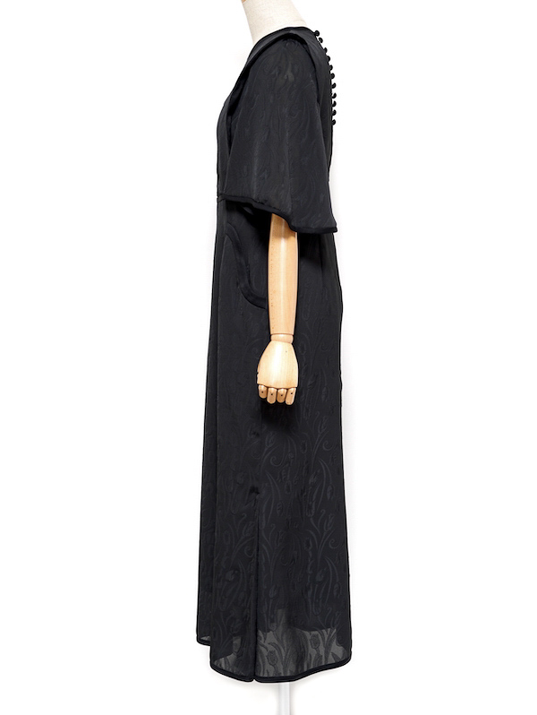 Mame Kurogouchi（マメ クロゴウチ） チューリップモチーフジャガードドレス（ブラック/サイズ2）｜レンタルドレス THE DRESS
