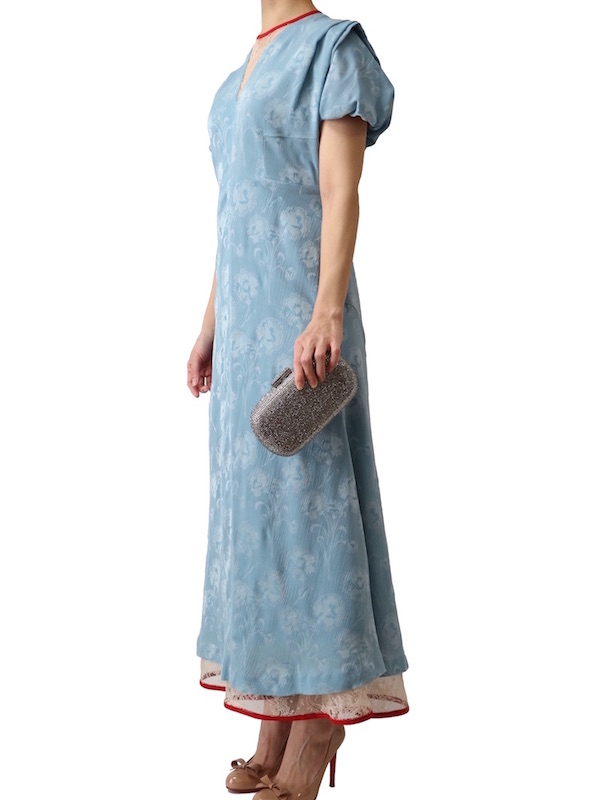 Mame Kurogouchi（マメ クロゴウチ） カーネーションウィローロングドレス（ブルー/サイズ1）