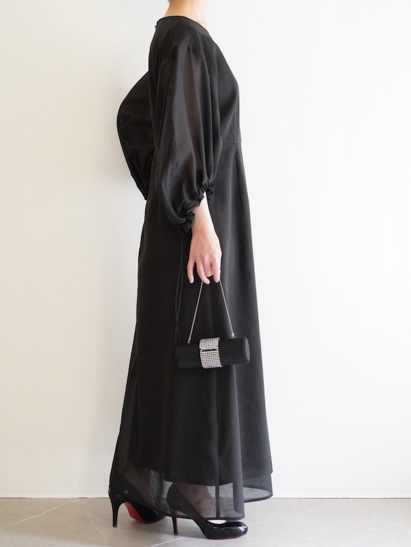 YOHEI OHNO（ヨウヘイオオノ） ボリュームスリーブドレス（ブラック/サイズフリー）｜レンタルドレス THE DRESS