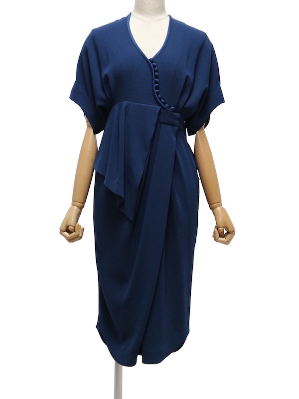 Mame Kurogouchi（マメ クロゴウチ） ウエストフリルオリエンタルドレス（ブルー/サイズ1）｜レンタルドレス THE DRESS