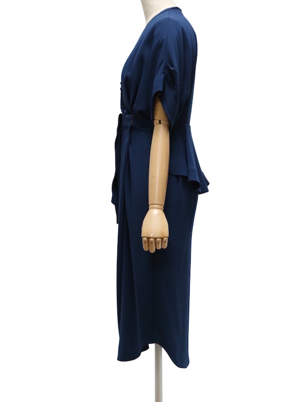 Mame Kurogouchi（マメ クロゴウチ） ウエストフリルオリエンタルドレス（ブルー/サイズ1）｜レンタルドレス THE DRESS