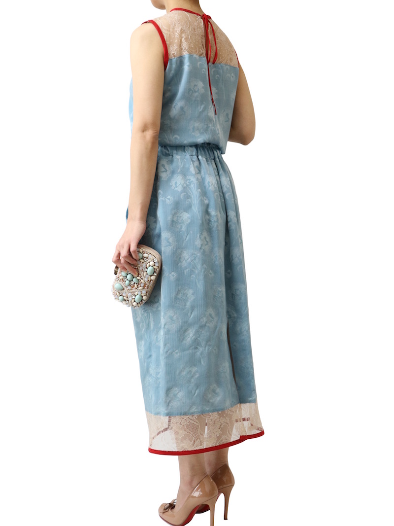 Mame Kurogouchi（マメ クロゴウチ） カーネーションウィロートップス&スカート（ブルー/サイズ1）｜レンタルドレス THE DRESS