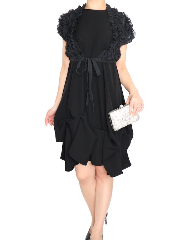 YOKO CHAN（ヨーコチャン） ヘムピンセットドレス（ブラック/サイズ38）｜レンタルドレス THE DRESS
