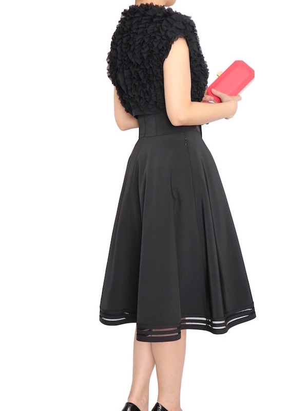 FOXEY NY（フォクシーニューヨーク） サーキュラースカートドレス（ブラック/サイズ38）｜レンタルドレス THE DRESS