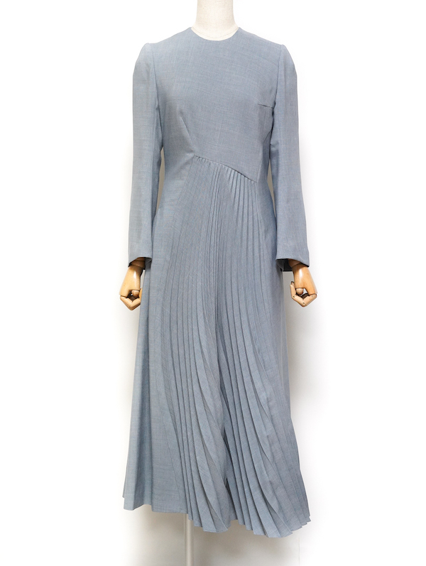 Mame Kurogouchi（マメ クロゴウチ） カーブプリーツドレス（グレー/サイズ2)｜レンタルドレス THE DRESS