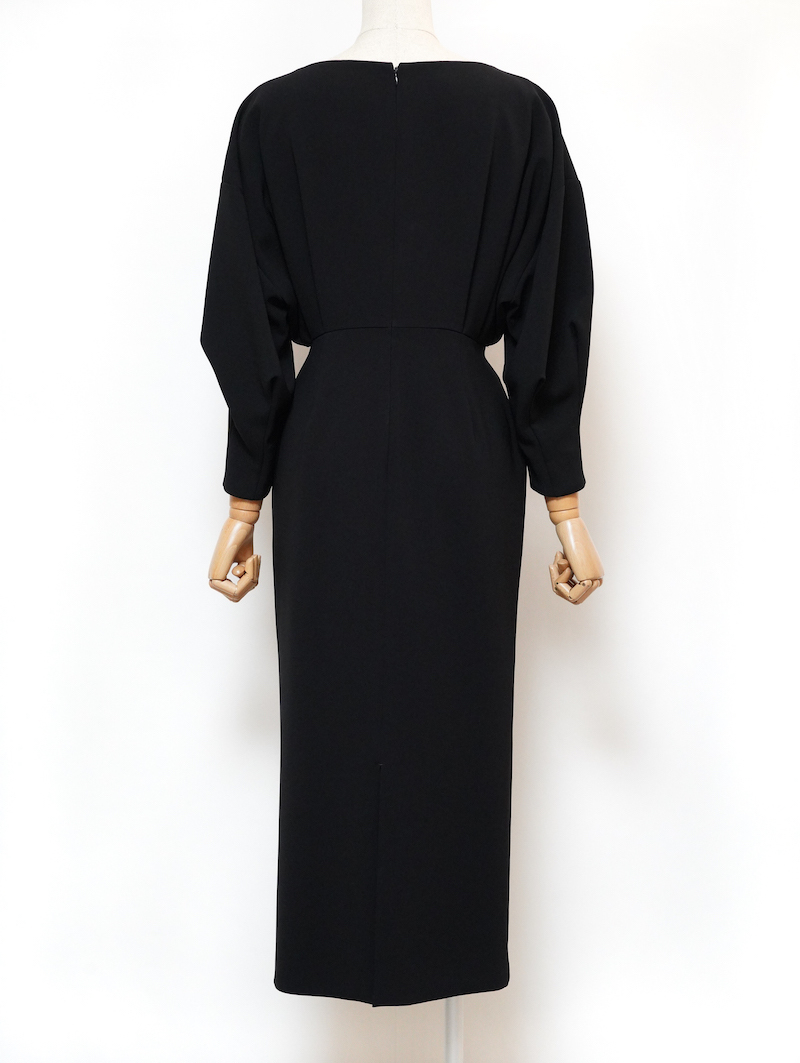 Mame Kurogouchi（マメ クロゴウチ） ボートネックドレス（ブラック/サイズ2）｜レンタルドレス THE DRESS